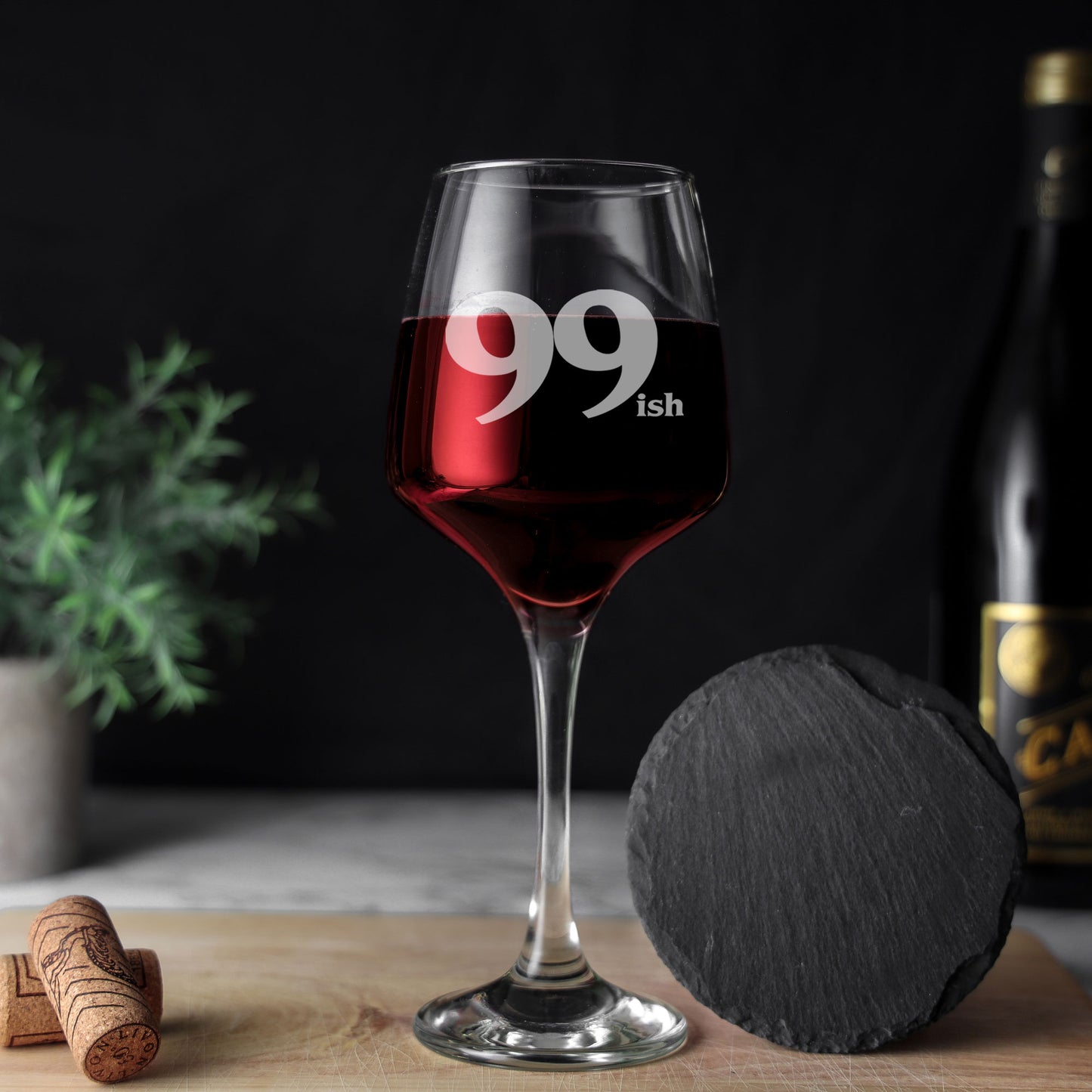 Milestone Birthday Wine Glass and/or Coaster Set Humourous 'ish' Design
