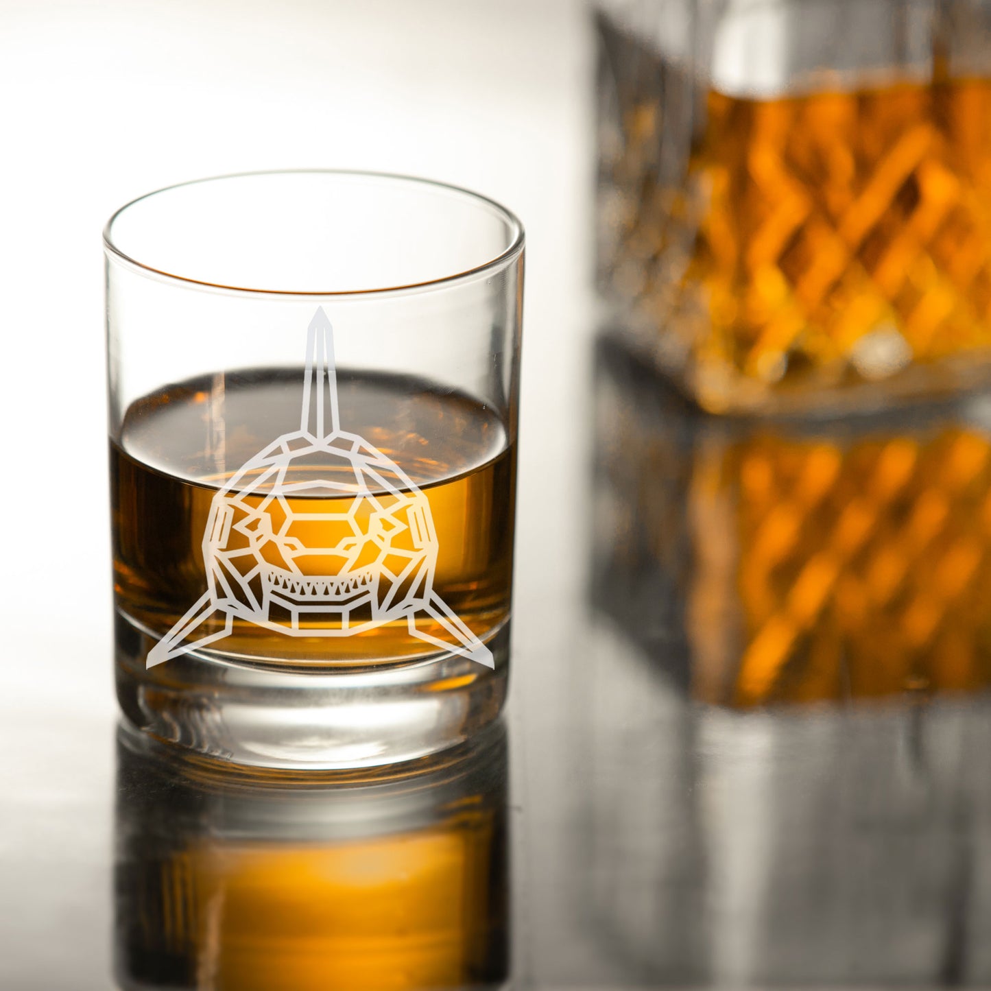 Shark Engraved Whisky Glass - Always Looking Good -