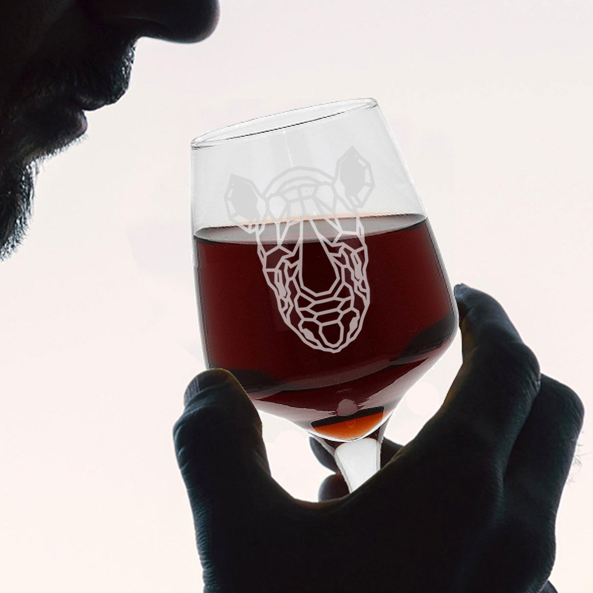 Rhino Engraved Wine Glass - Always Looking Good -
