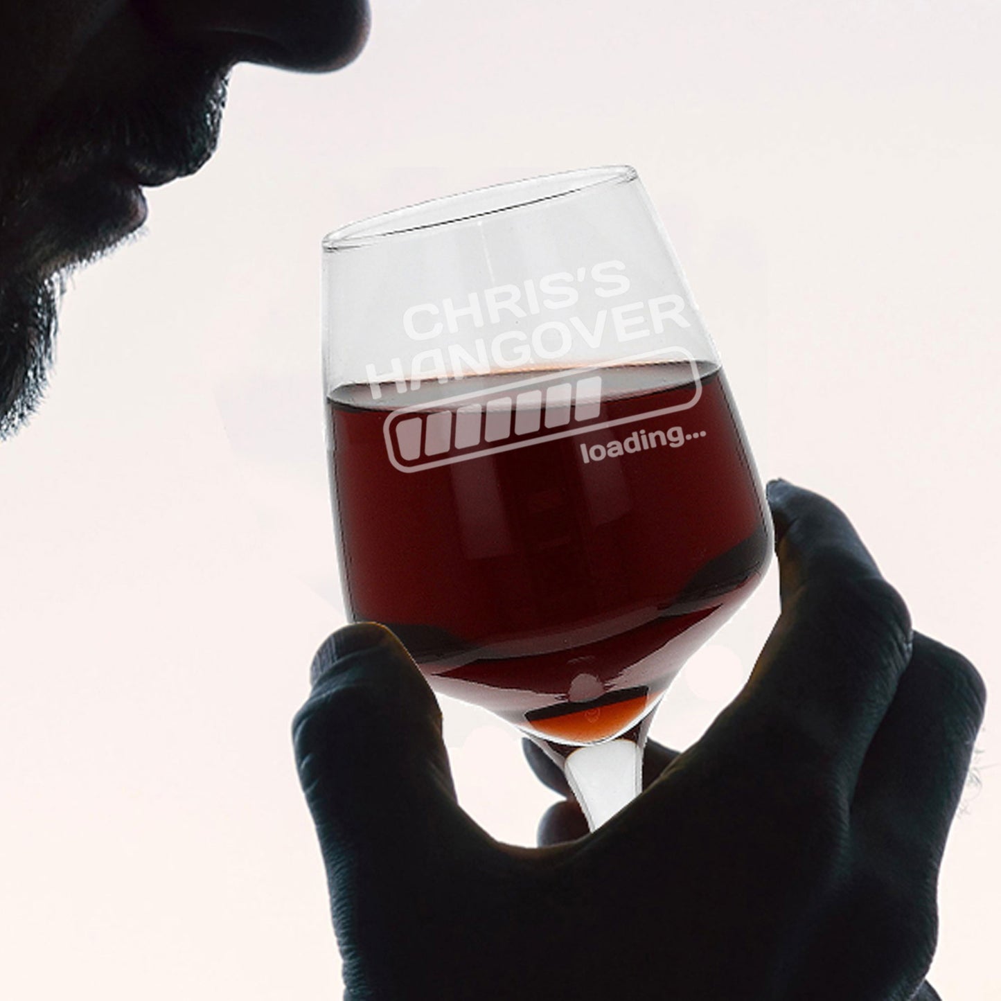 Hangover Loading Personalised Engraved Funny Wine Glass