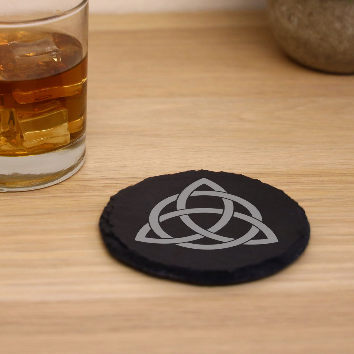 Celtic Knot Engraved Whisky Glass and/or Coaster Set - Always Looking Good -