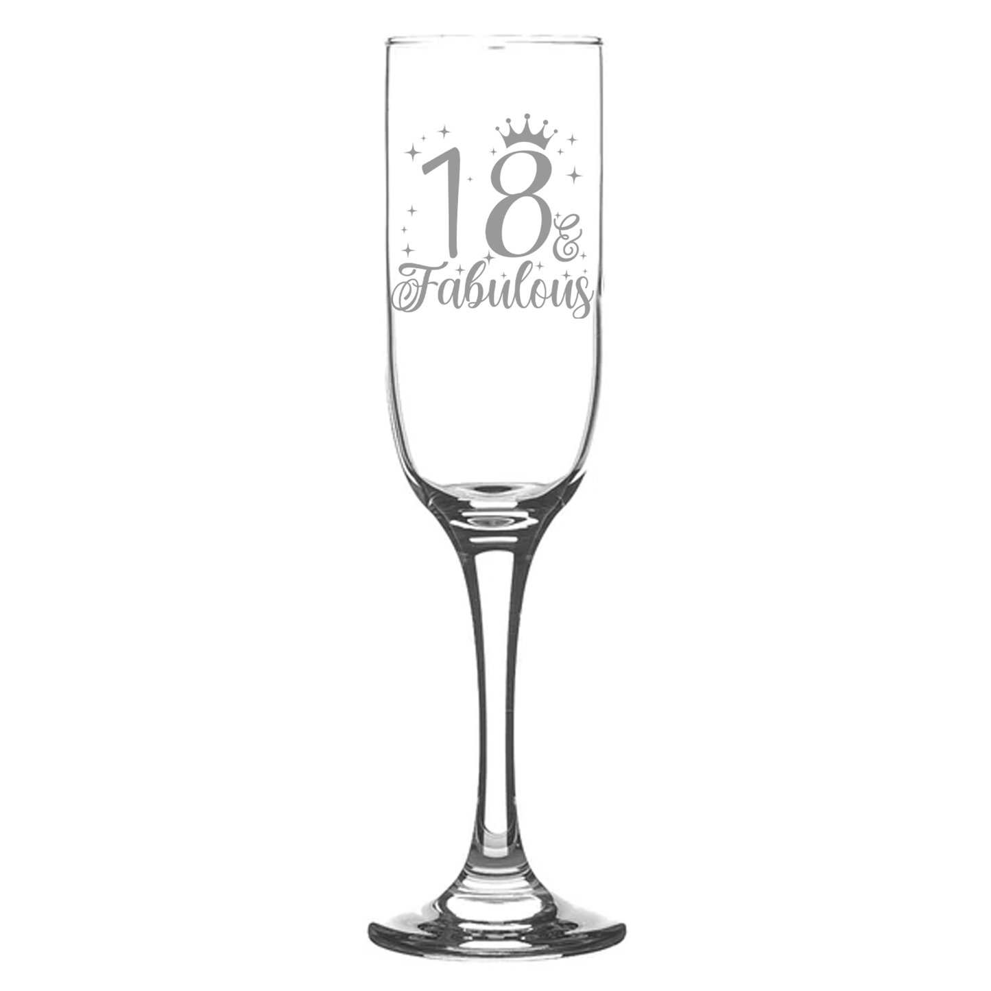 18 & Fabulous Engraved Champagne Glass and/or Coaster Set - Always Looking Good -