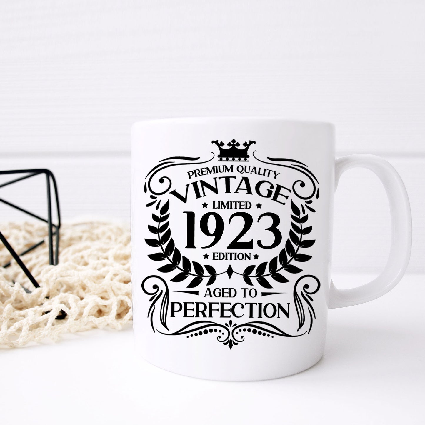 Personalised Vintage 1923 Mug and/or Coaster - Always Looking Good - Mug On Its Own