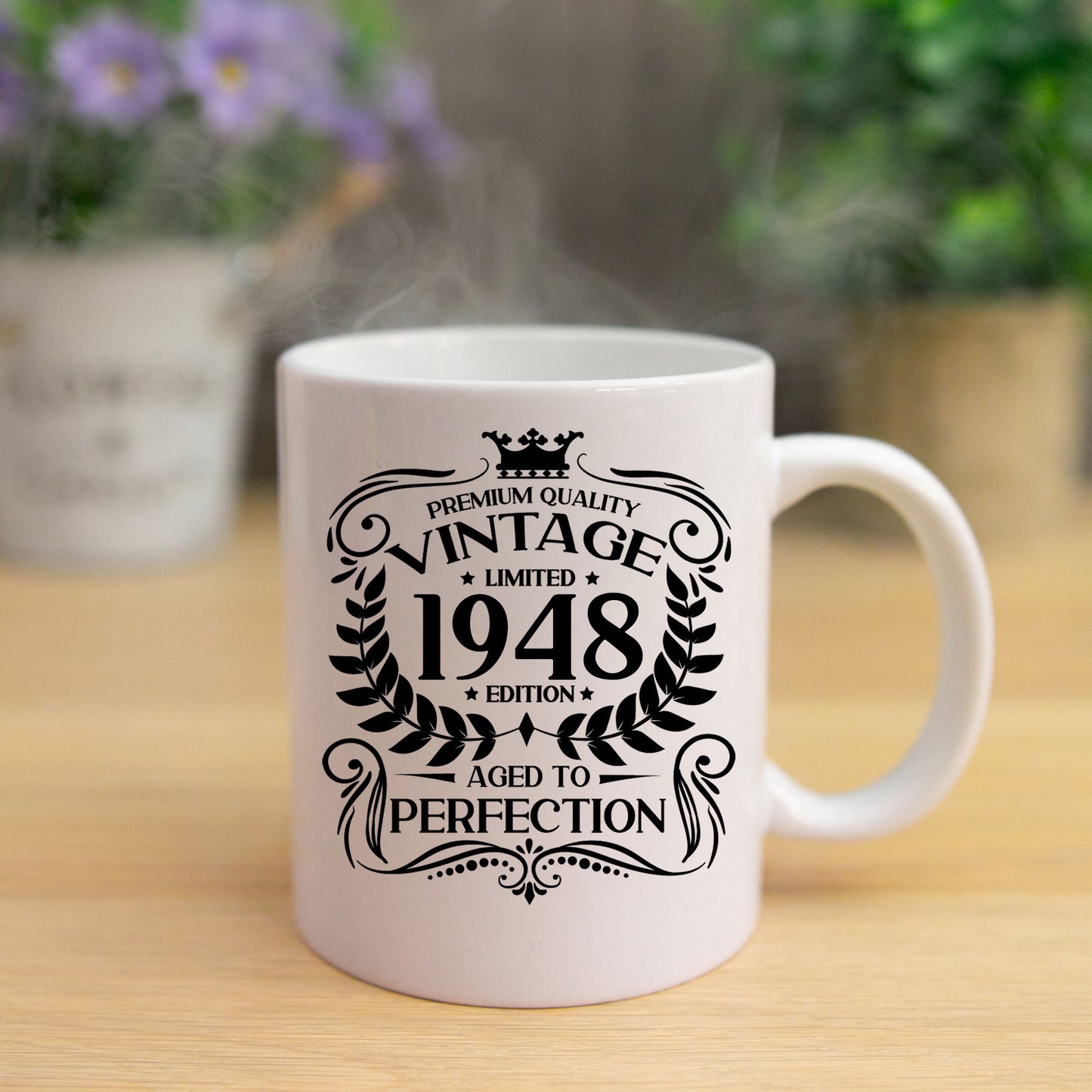 Personalised Vintage 1948 Mug and/or Coaster - Always Looking Good - Mug On Its Own