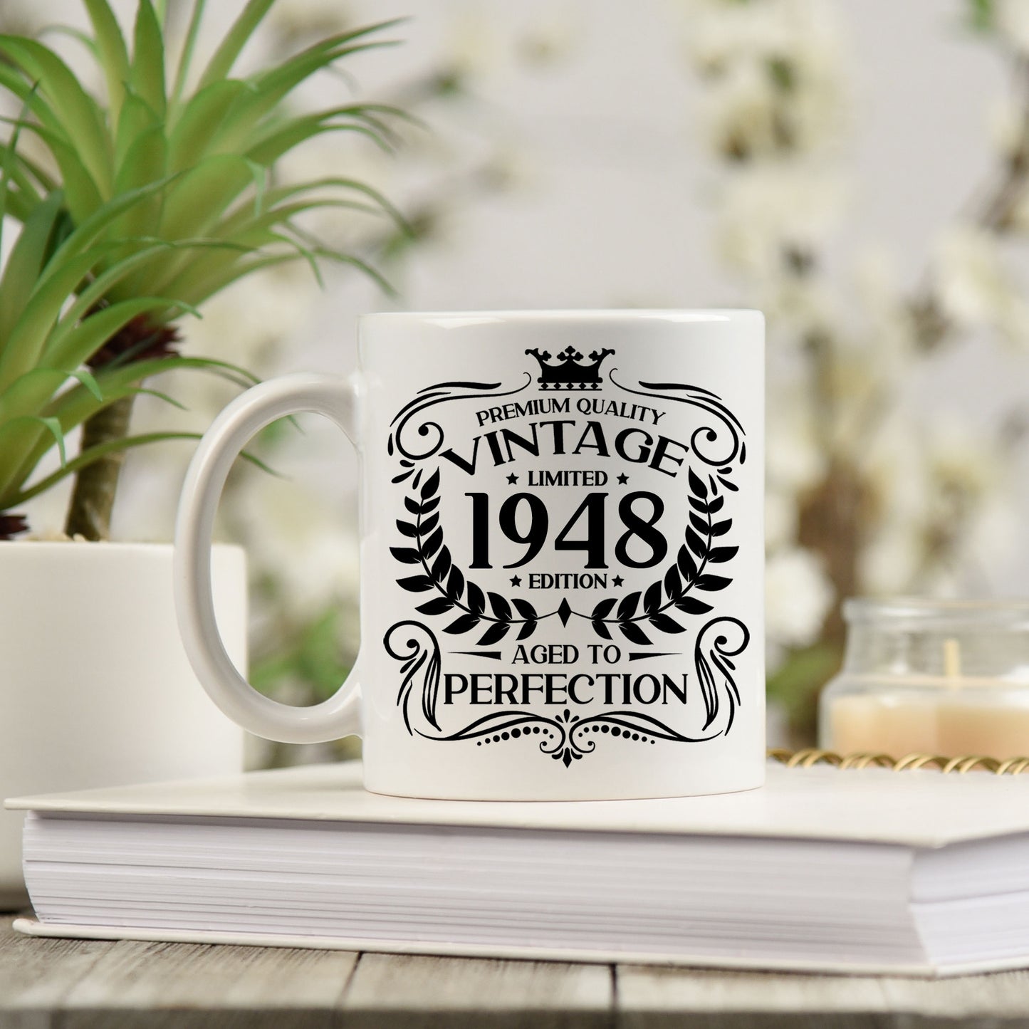 Personalised Vintage 1948 Mug and/or Coaster - Always Looking Good -
