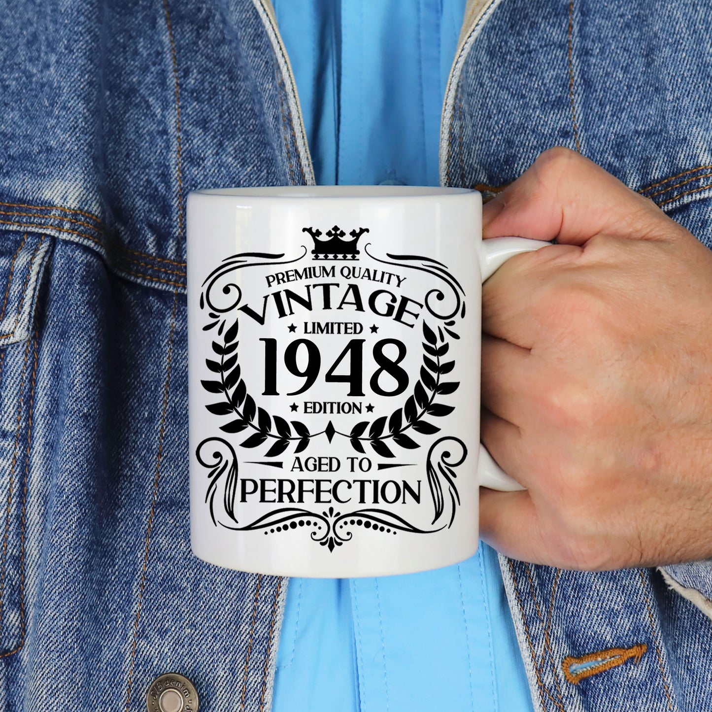 Personalised Vintage 1948 Mug and/or Coaster - Always Looking Good -