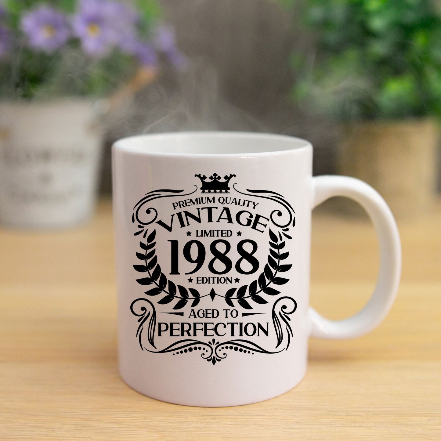 Personalised Vintage 1988 Mug and/or Coaster - Always Looking Good - Mug On Its Own