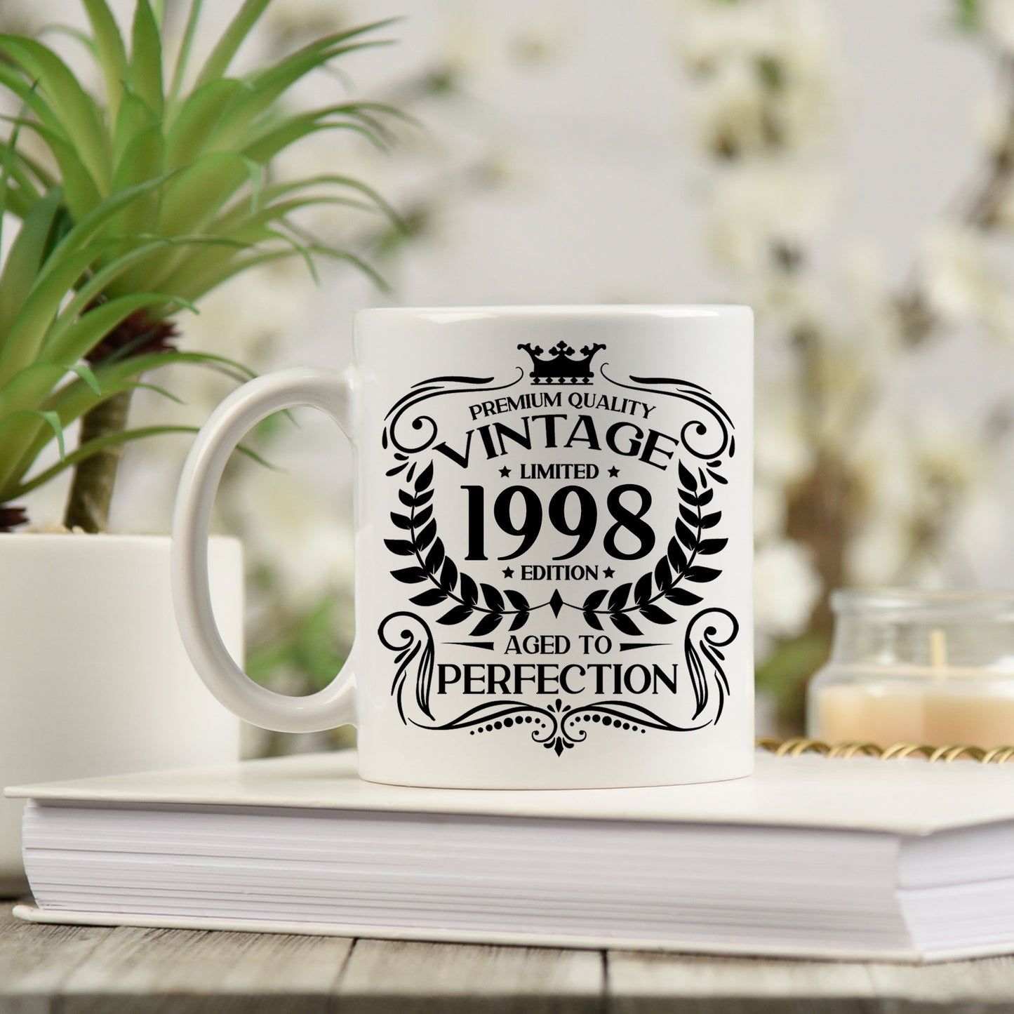 Personalised Vintage 1998 Mug and/or Coaster - Always Looking Good -