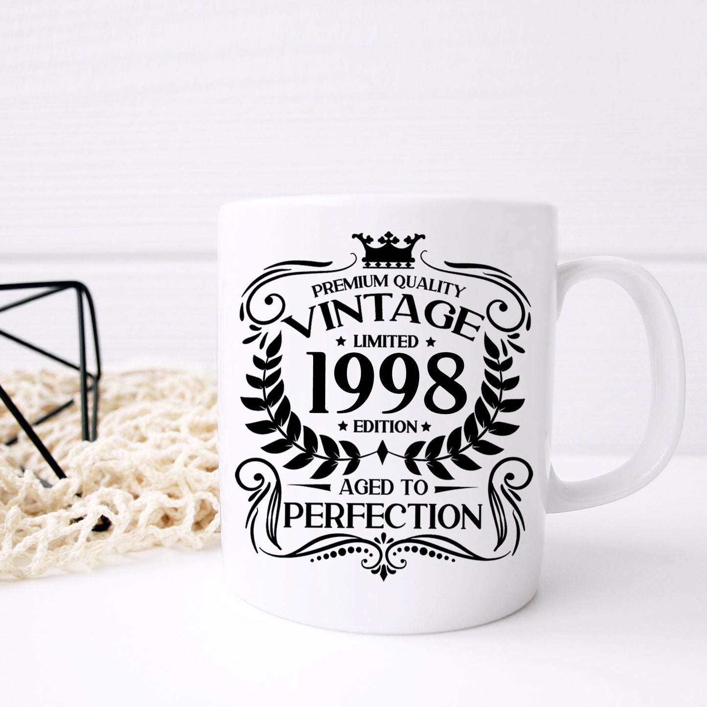 Personalised Vintage 1998 Mug and/or Coaster - Always Looking Good -
