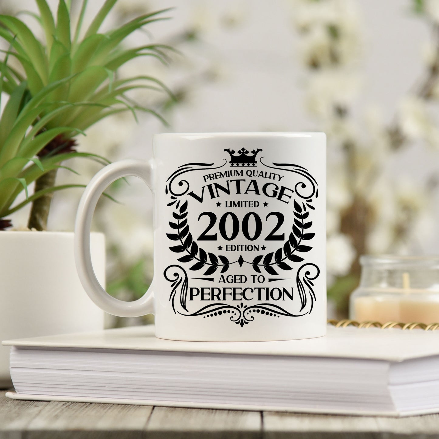 Personalised Vintage 2002 Mug and/or Coaster - Always Looking Good -