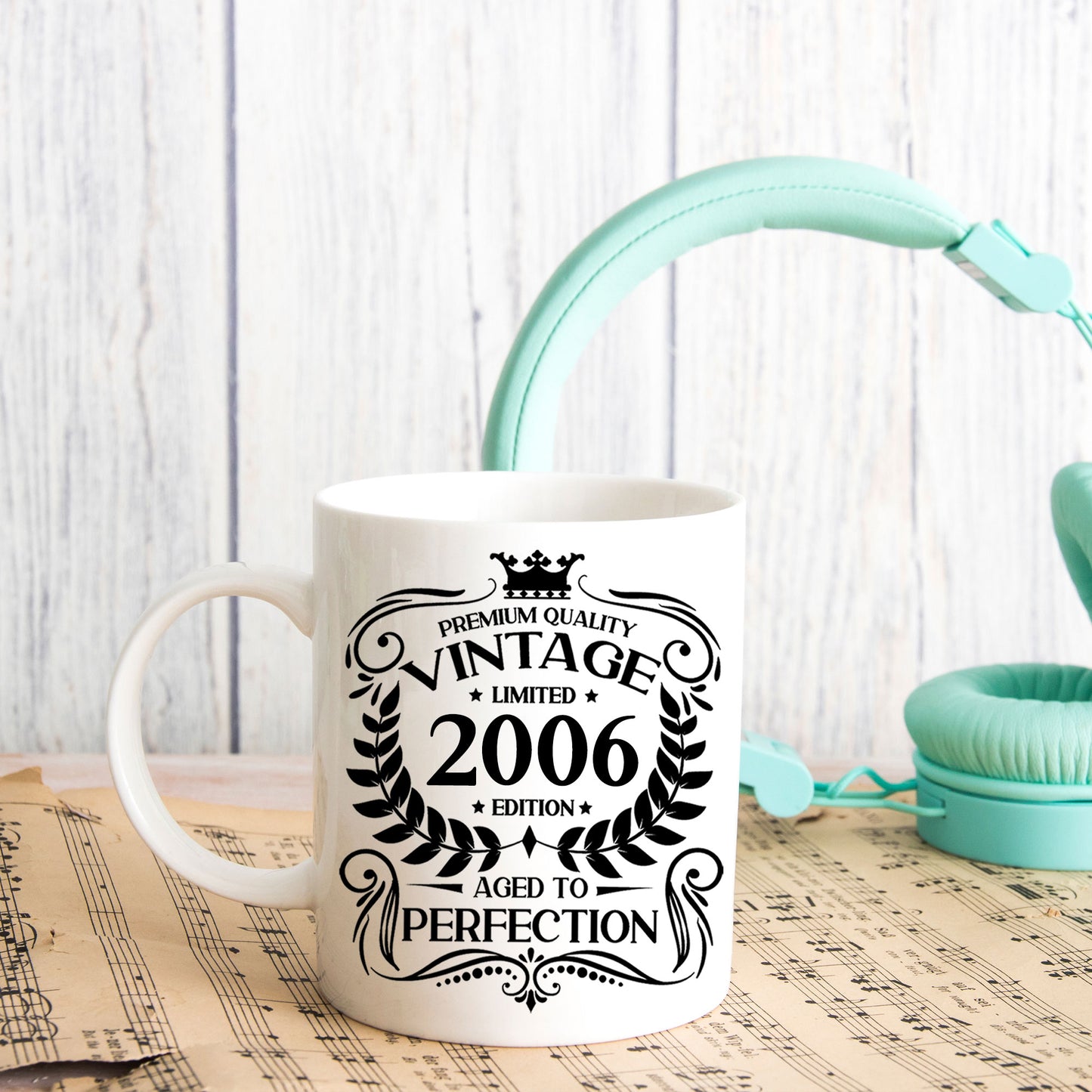 Personalised Vintage 2006 Mug and/or Coaster - Always Looking Good - Mug On Its Own