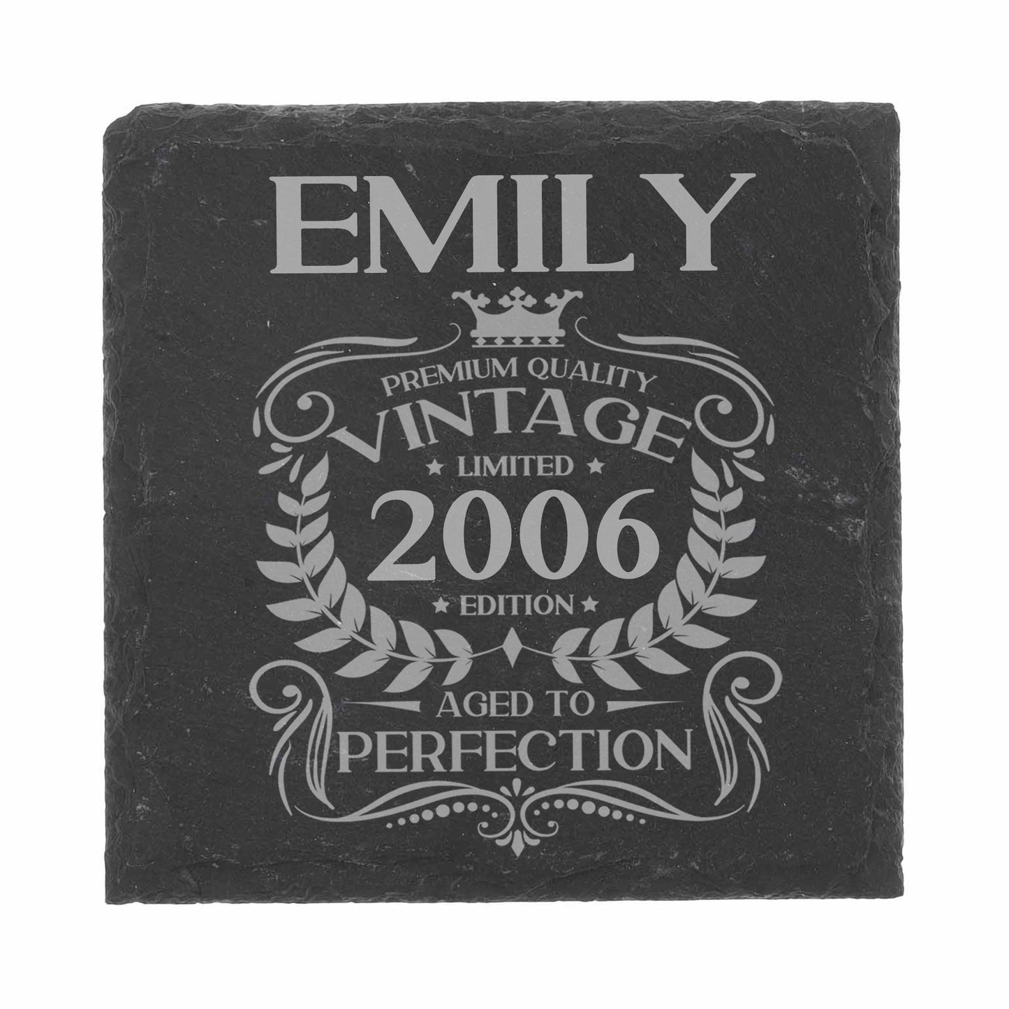 Personalised Vintage 2006 Mug and/or Coaster - Always Looking Good - Square Coaster On Its Own