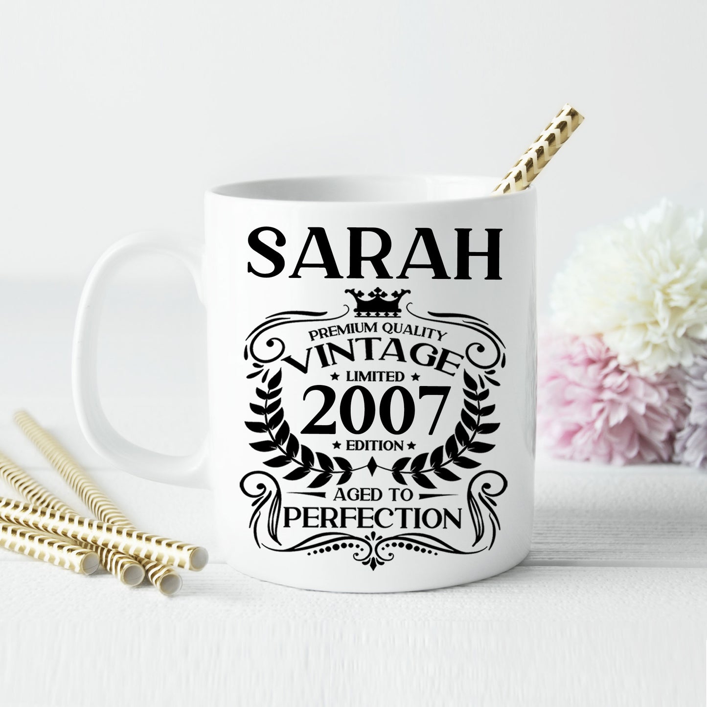 Personalised Vintage 2007 Mug and/or Coaster - Always Looking Good -