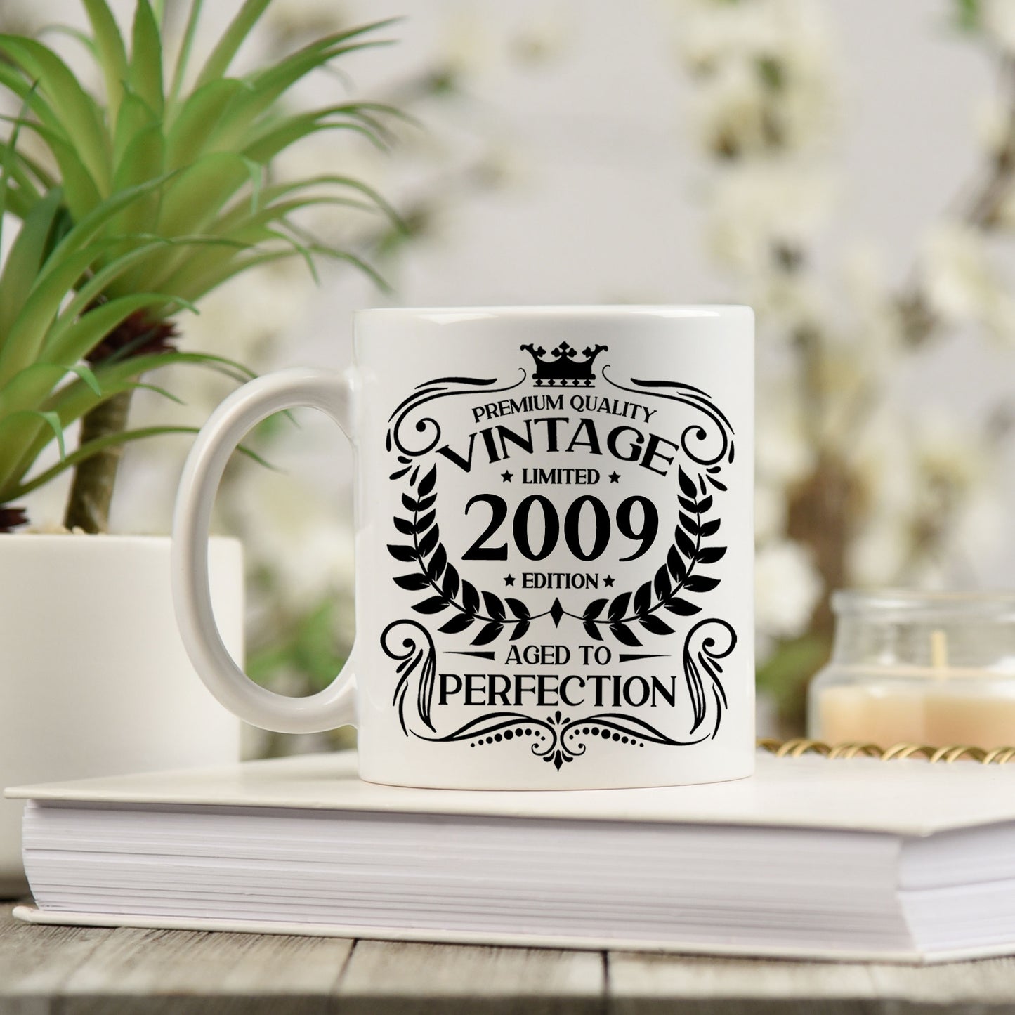 Personalised Vintage 2009 Mug and/or Coaster - Always Looking Good -