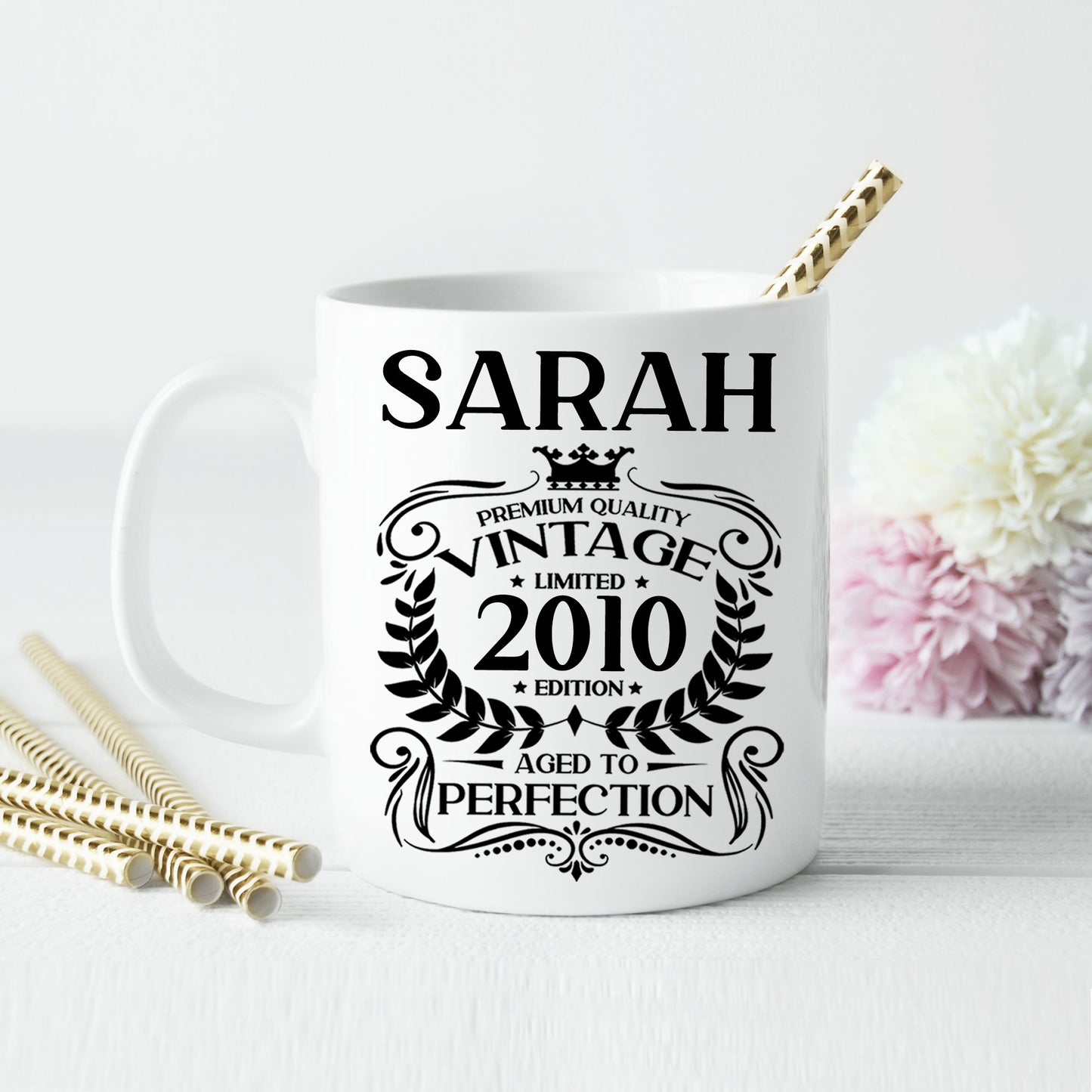 Personalised Vintage 2010 Mug and/or Coaster - Always Looking Good -