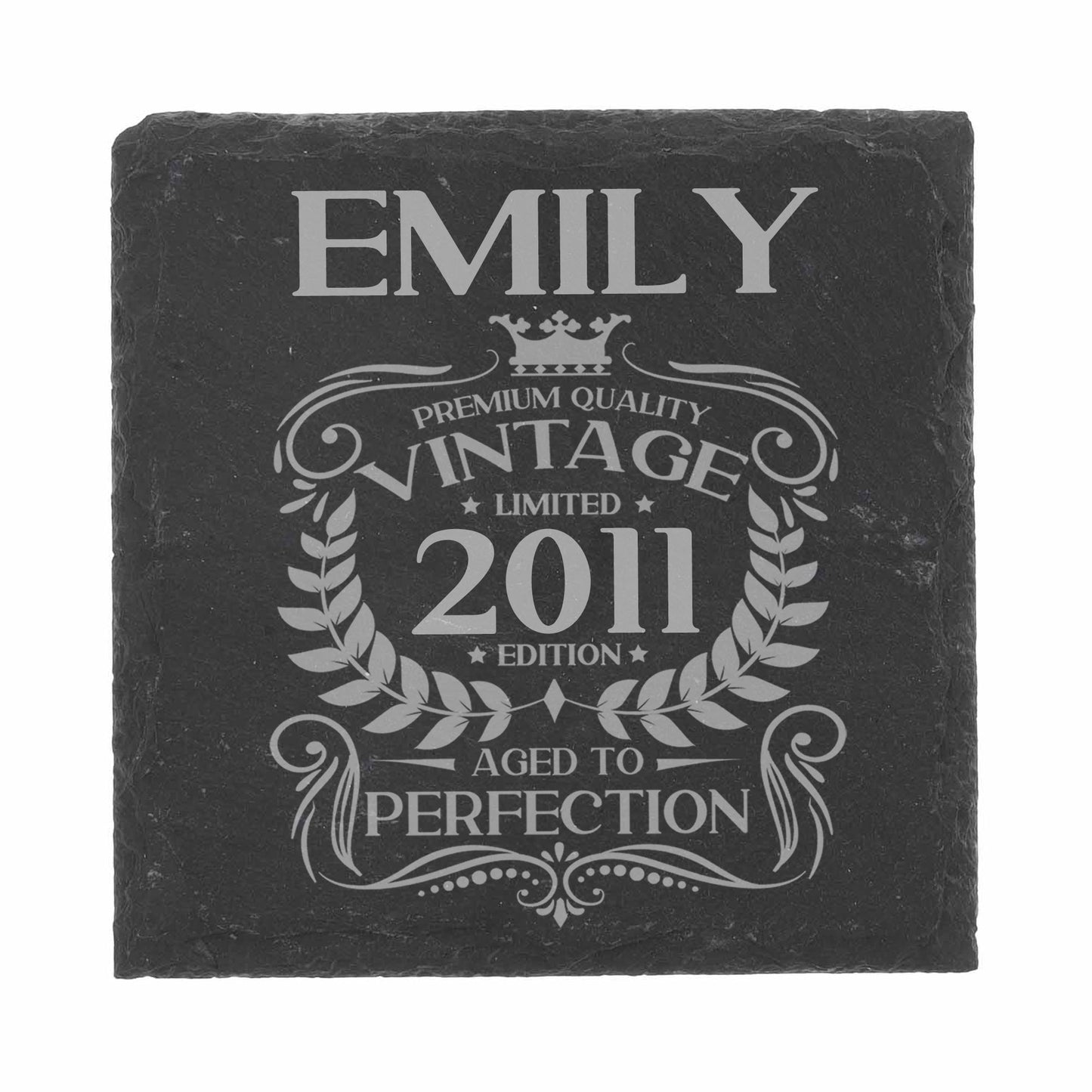 Personalised Vintage 2011 Mug and/or Coaster - Always Looking Good - Square Coaster On Its Own