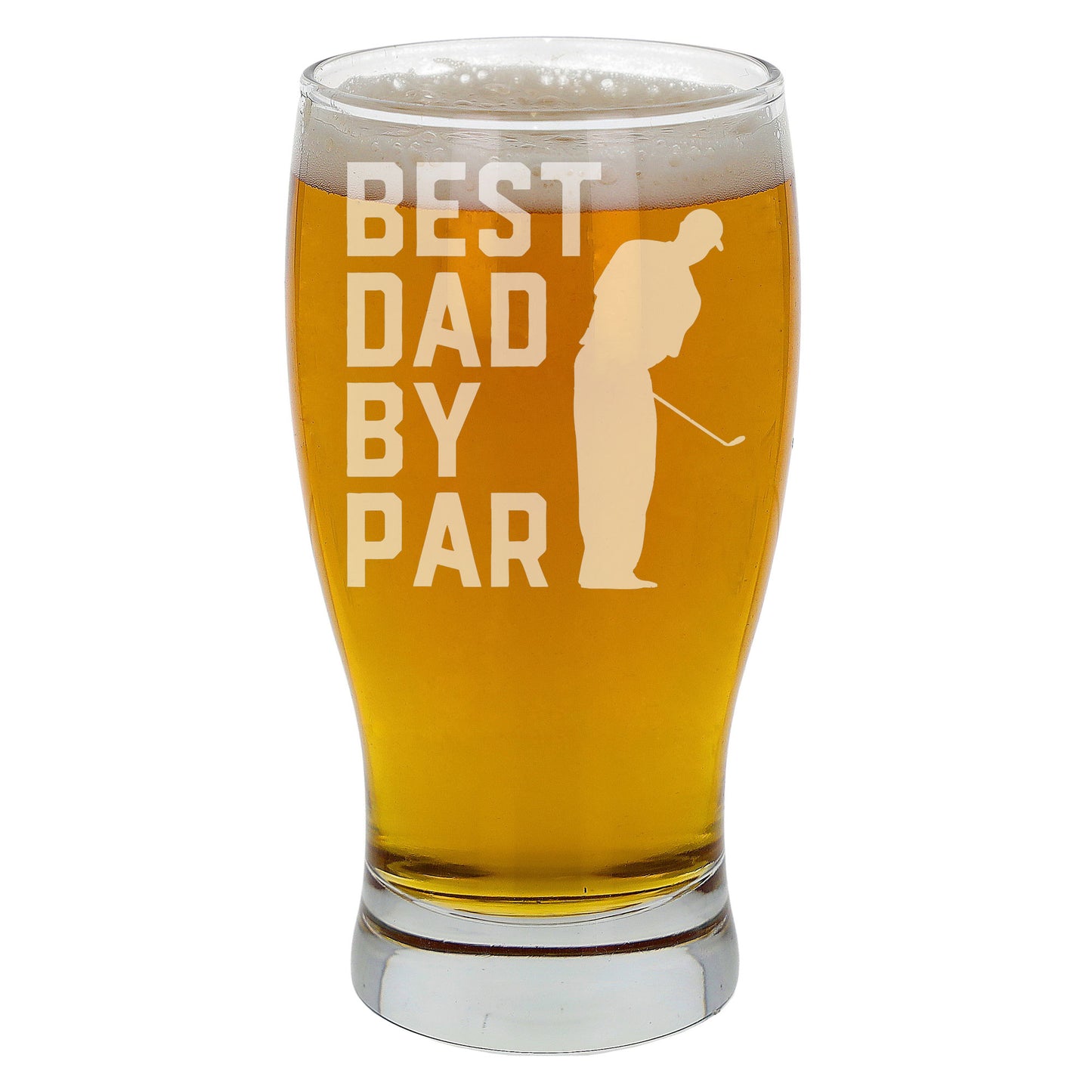 Best Dad By Par Engraved Beer Glass and/or Coaster Set - Always Looking Good -