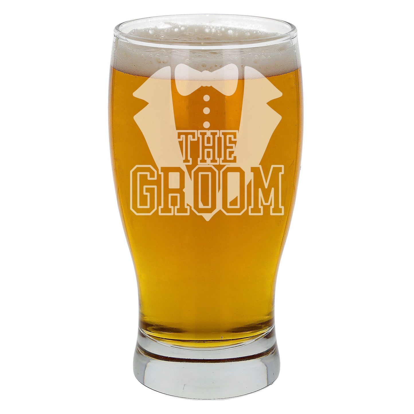 The Groom Engraved Beer Glass and/or Coaster Set  - Always Looking Good -   