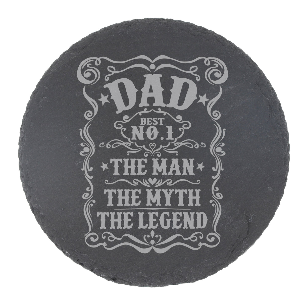 Dad The Man The Myth The Legend Engraved Whisky Glass and/or Coaster Set - Always Looking Good -