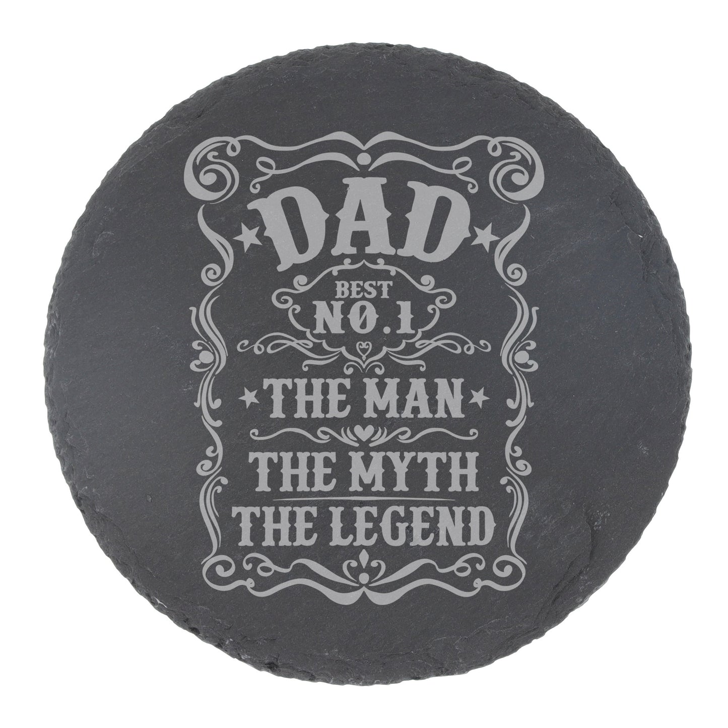 Dad The Man The Myth The Legend Engraved Whisky Glass and/or Coaster Set  - Always Looking Good -   