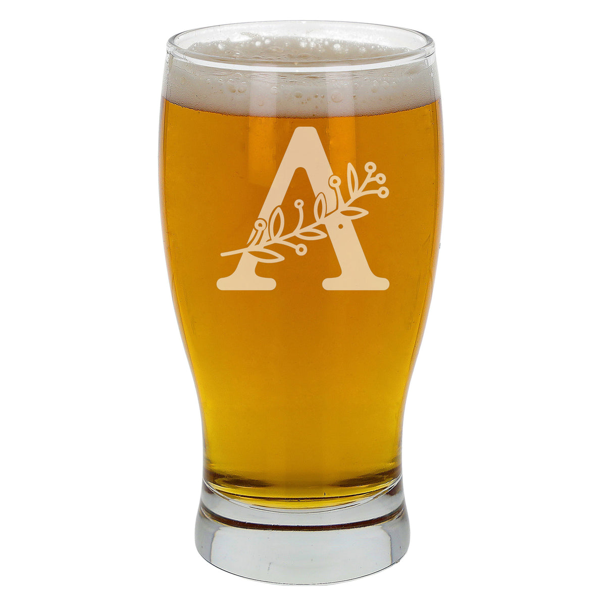Monogram Engraved Pint Beer Glass and/or Coaster Set - Always Looking Good -