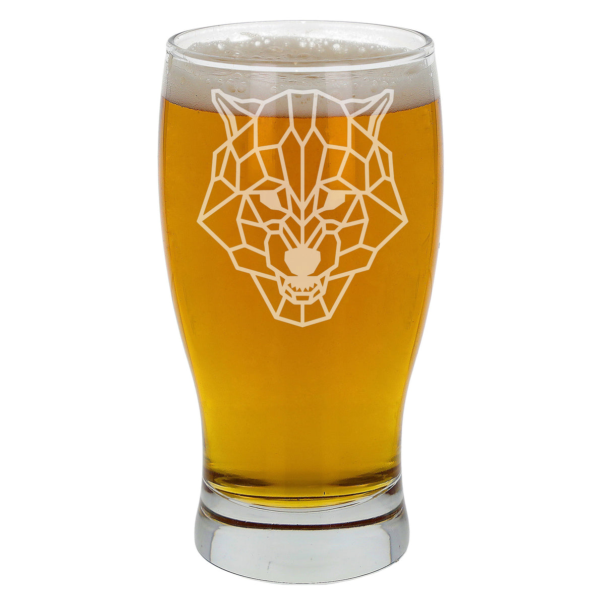 Wolf Laser Engraved Beer Glass For Wolf Lovers - Always Looking Good -