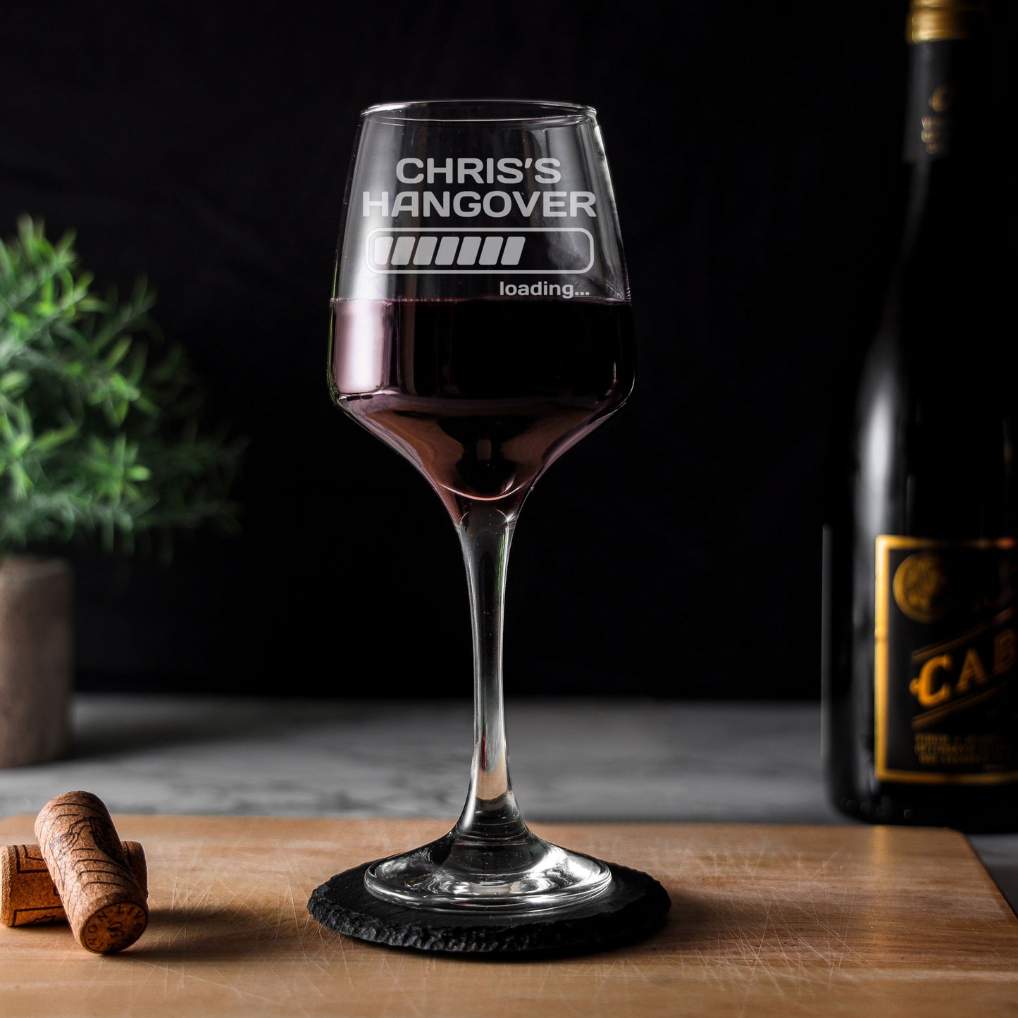 Hangover Loading Personalised Engraved Funny Wine Glass