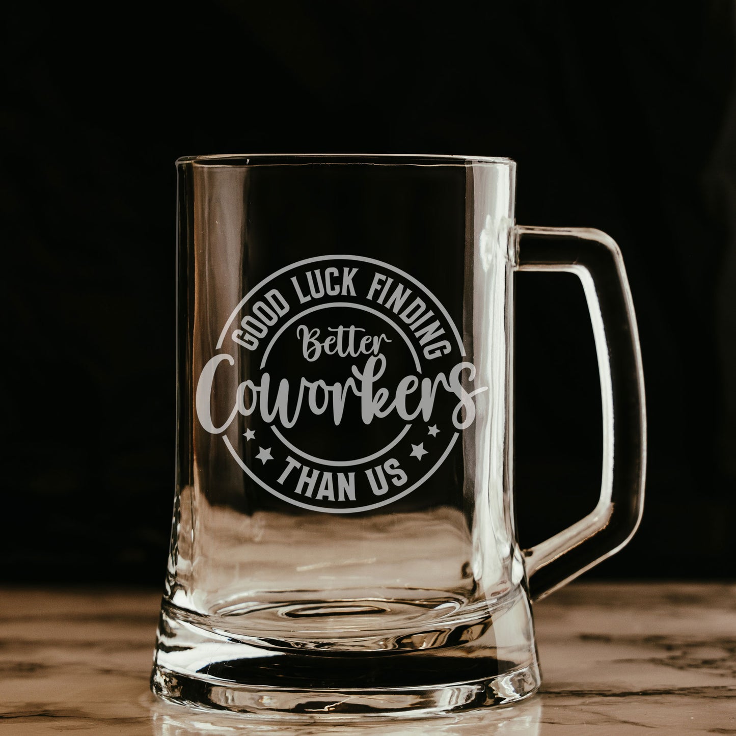 Better Coworker Engraved Beer Tankard Glass – Leaving Gift for Colleagues