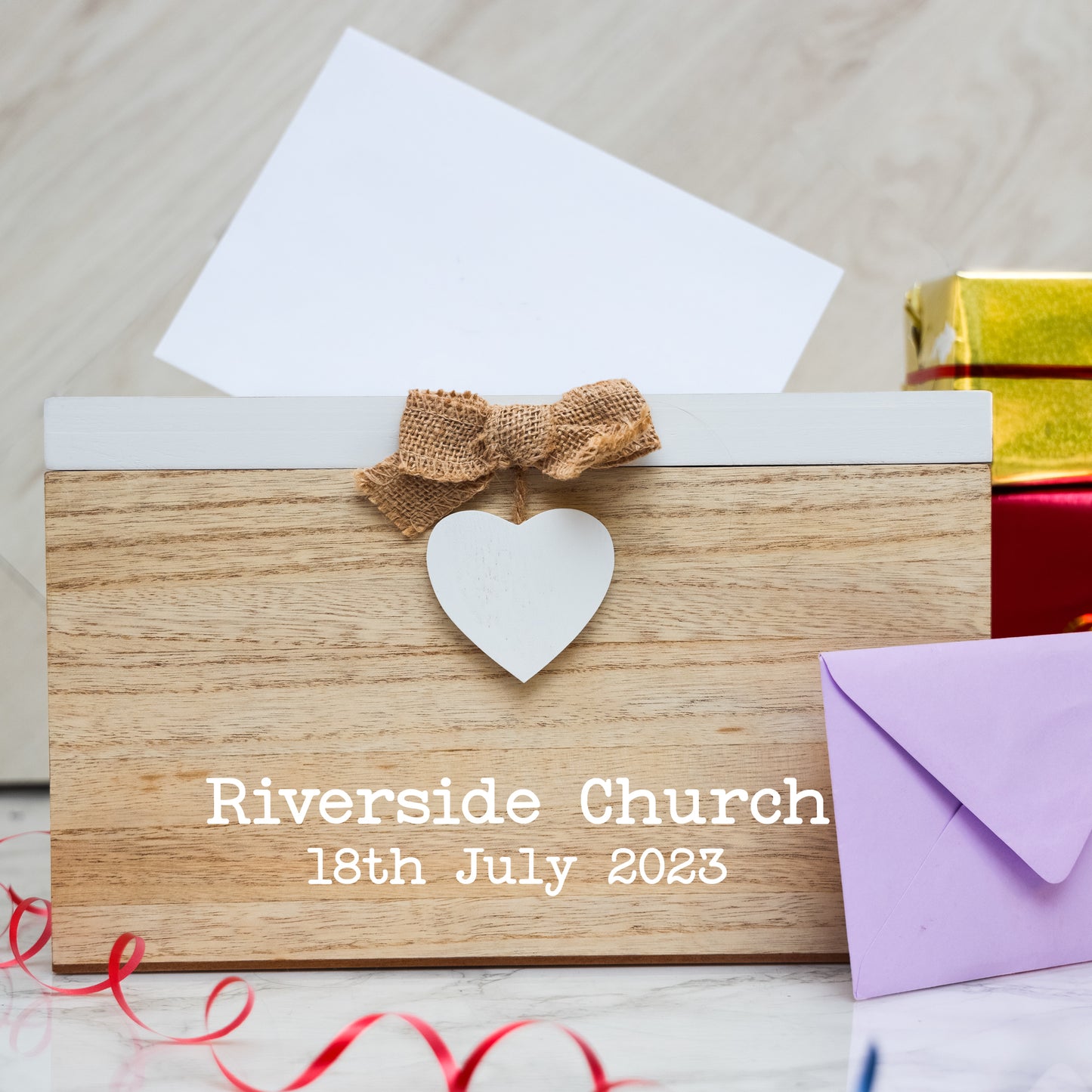 Personalised Gay Wedding Card White & Wooden Memory Box MR & MR - Always Looking Good -
