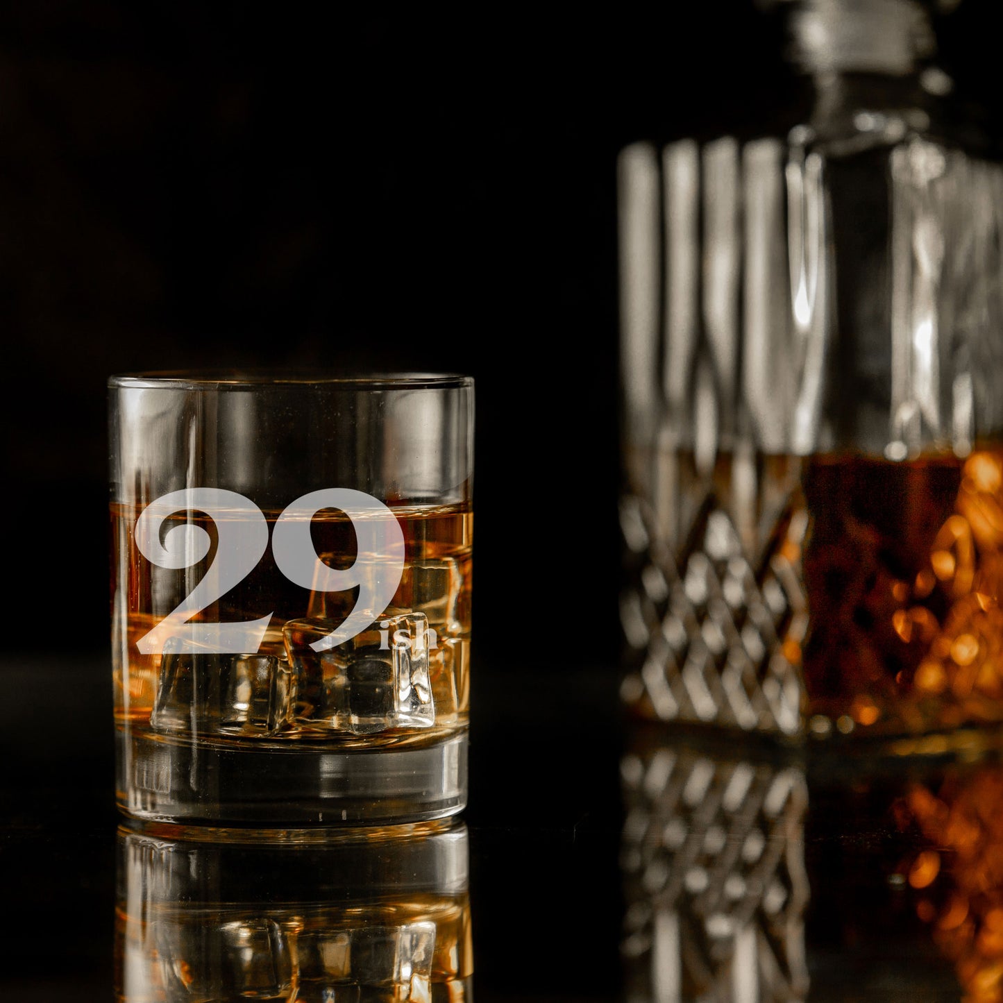 29ish Whisky Glass and/or Coaster Set  - Always Looking Good -   