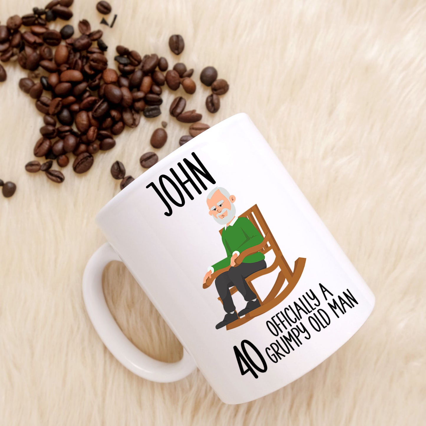 40 Officially A Grumpy Old Man Mug and/or Coaster Gift - Always Looking Good -