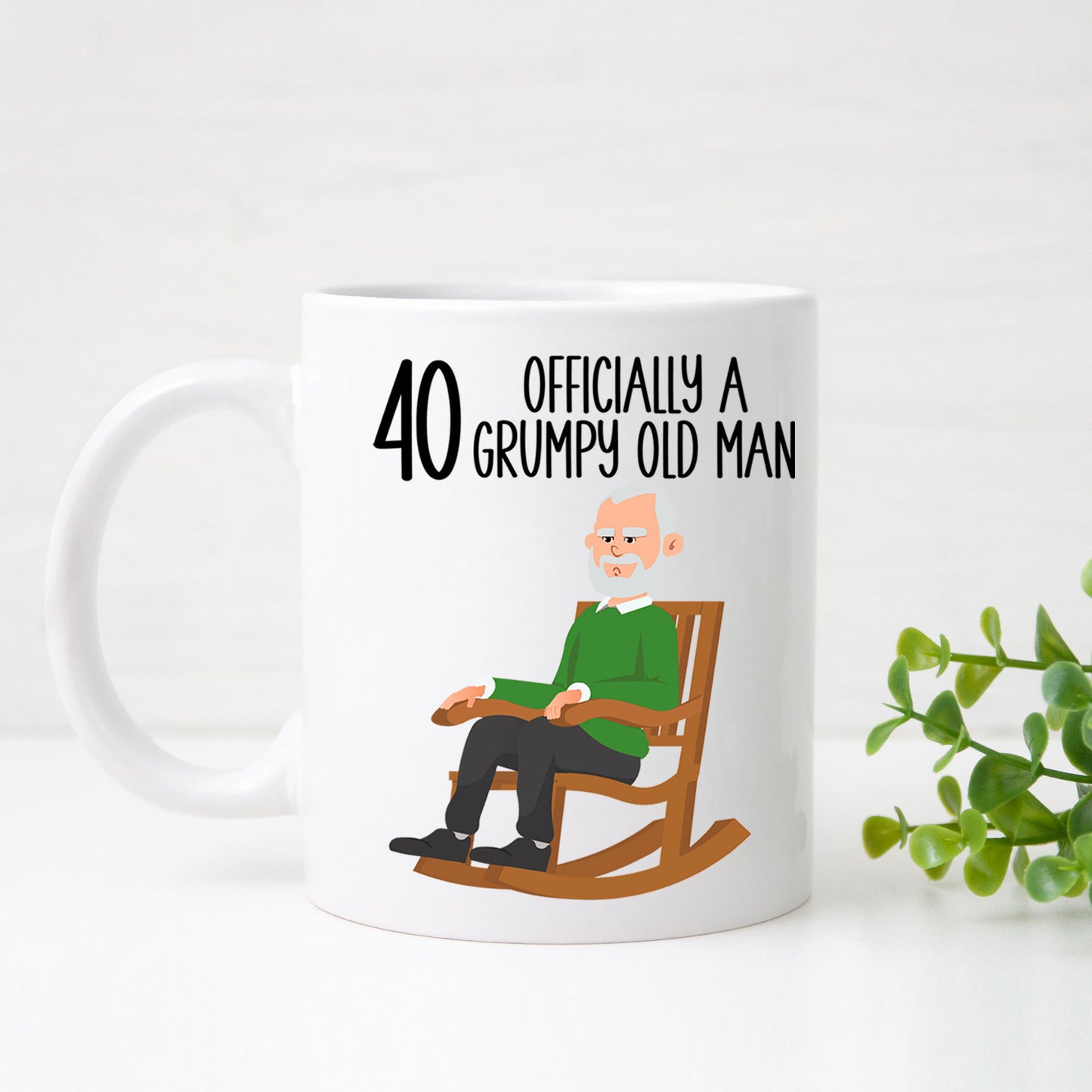 40 Officially A Grumpy Old Man Mug and/or Coaster Gift - Always Looking Good -