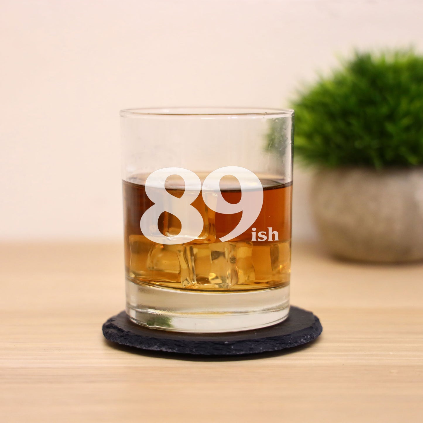 Milestone Birthday Present Whisky Glass and/or Coaster Set “ish”