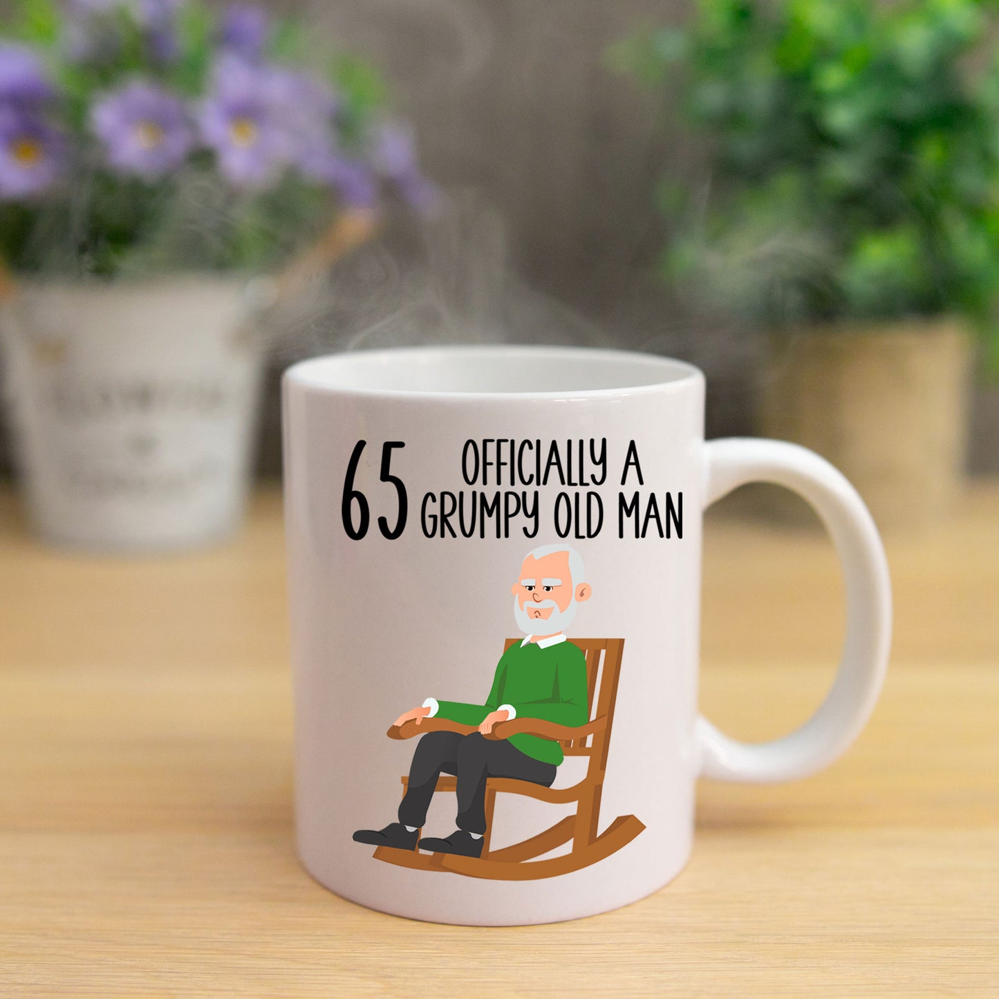 65 Officially A Grumpy Old Man Mug and/or Coaster Gift  - Always Looking Good -   