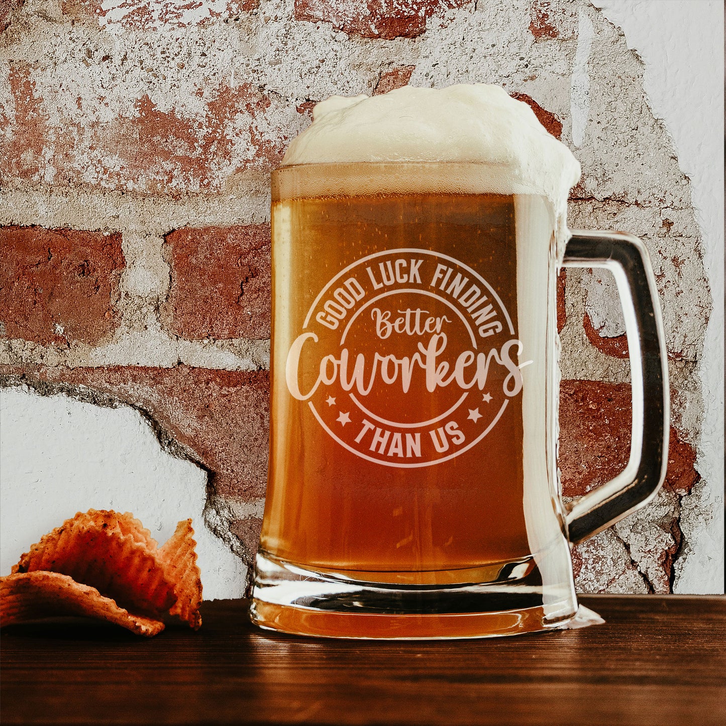 Better Coworker Engraved Beer Tankard Glass – Leaving Gift for Colleagues