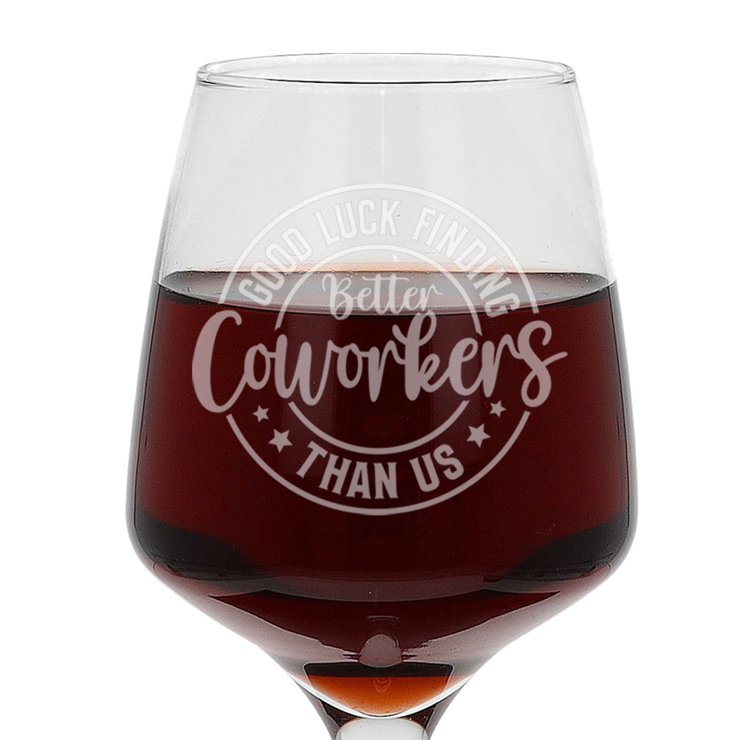 Better Coworker Engraved Wine Glass & Coaster – Farewell Gift for Office Colleague
