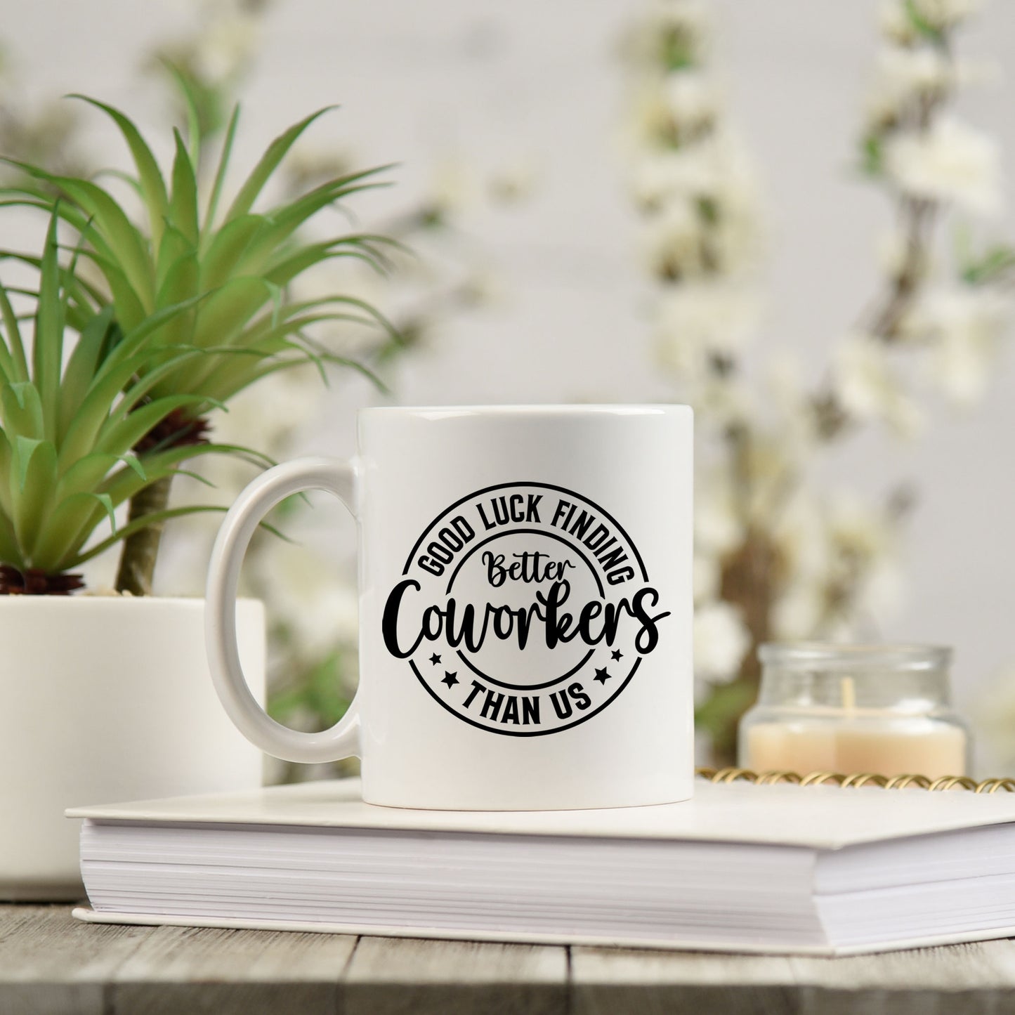 Better Coworker Ceramic Mug & Coaster Gift Set – Funny Leaving & Good Luck Present