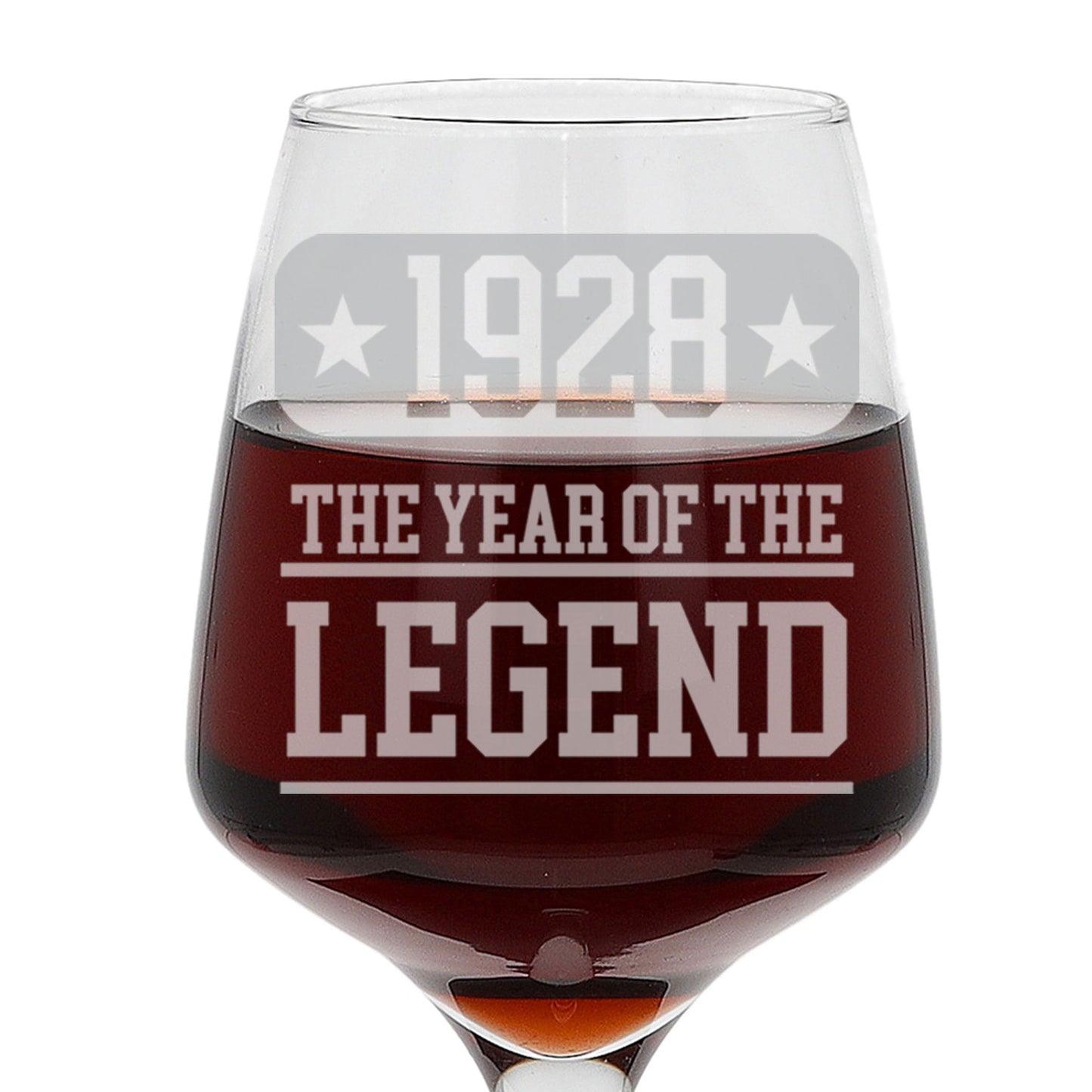 ANY Birthday Year Of The Legend Engraved Personalised Birthday Wine Glass & Coaster - Always Looking Good -
