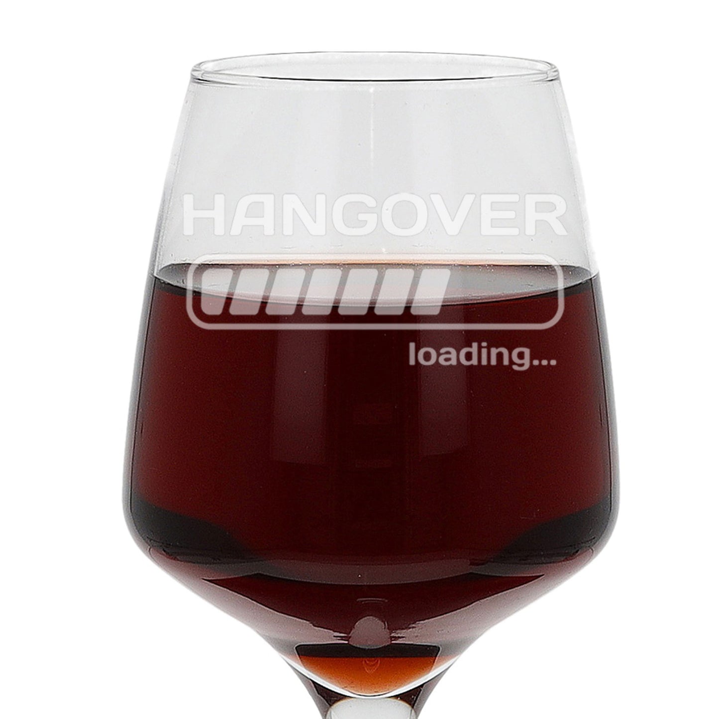 Hangover Loading Personalised Engraved Funny Wine Glass