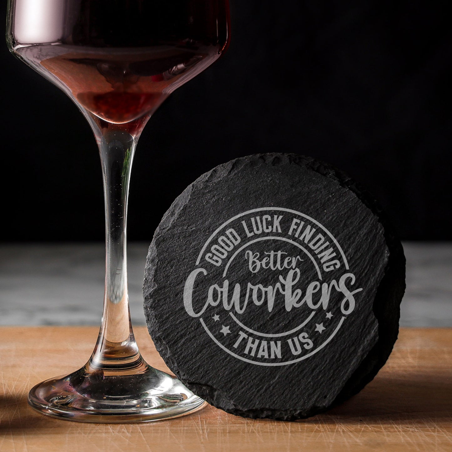 Better Coworker Engraved Wine Glass & Coaster – Farewell Gift for Office Colleague