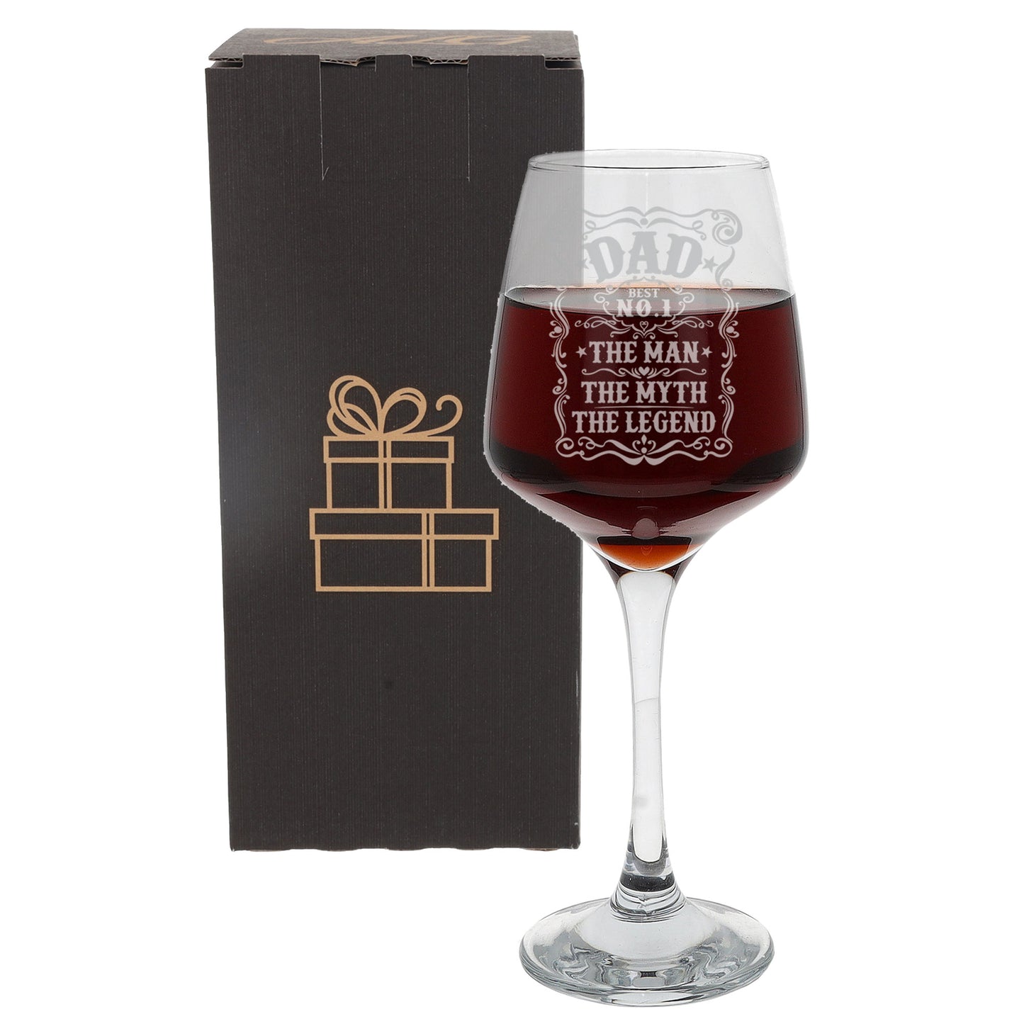 Dad The Man The Myth The Legend Engraved Wine Glass and/or Coaster Set  - Always Looking Good -   