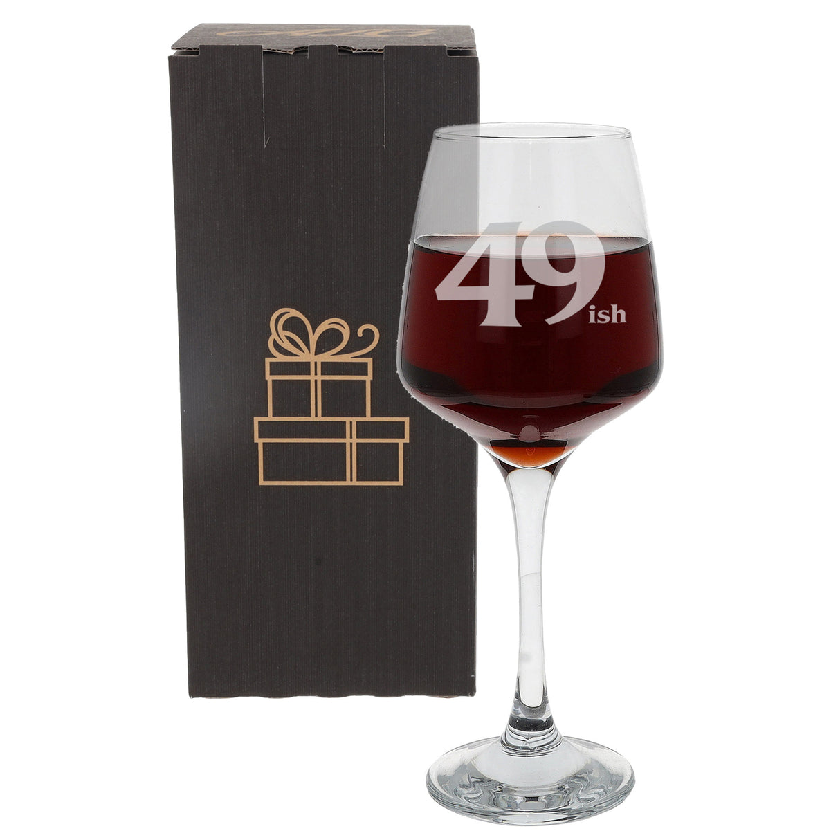 Personalised 'ish' Birthday Engraved Wine Glass