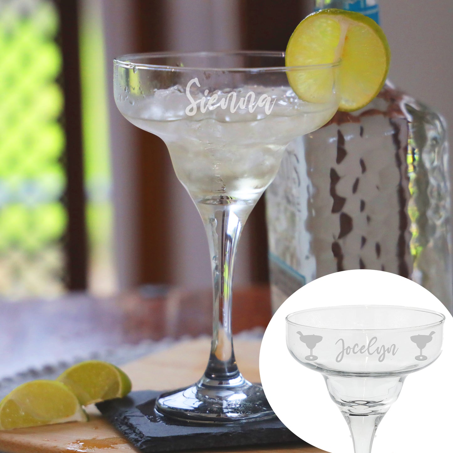 Personalised Cocktail Occasion Filled Engraved Margarita Glass - Always Looking Good -
