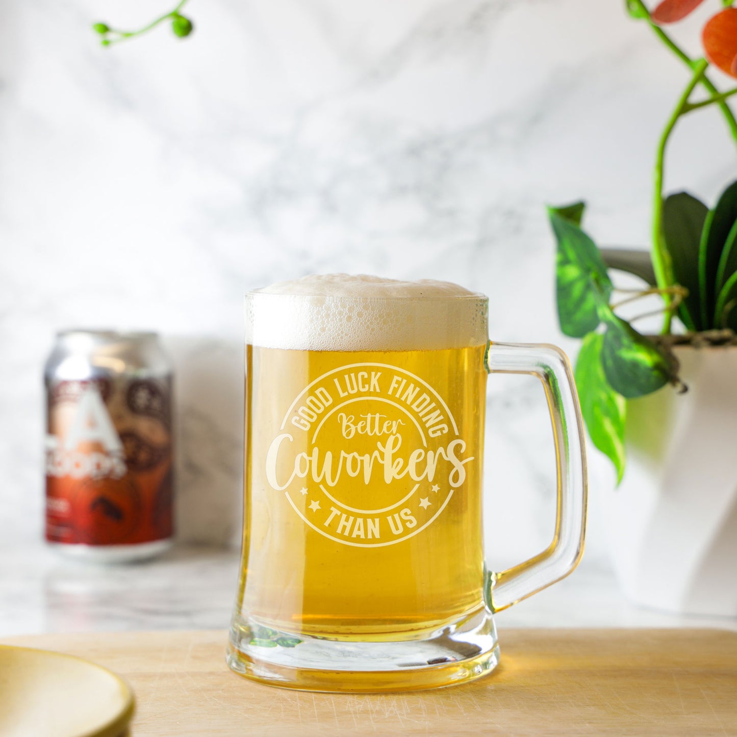 Better Coworker Engraved Beer Tankard Glass – Leaving Gift for Colleagues