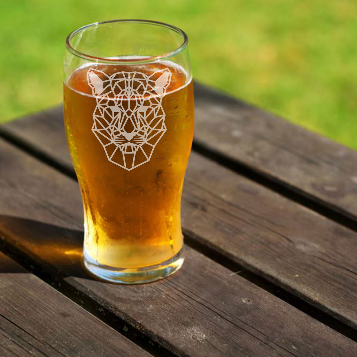 Jaguar Engraved Pint Beer Glasses For Animal Lovers - Always Looking Good -