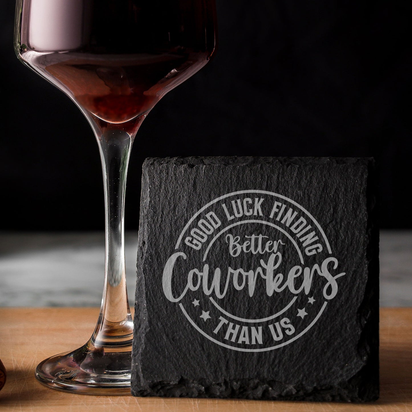 Better Coworker Engraved Wine Glass & Coaster – Farewell Gift for Office Colleague