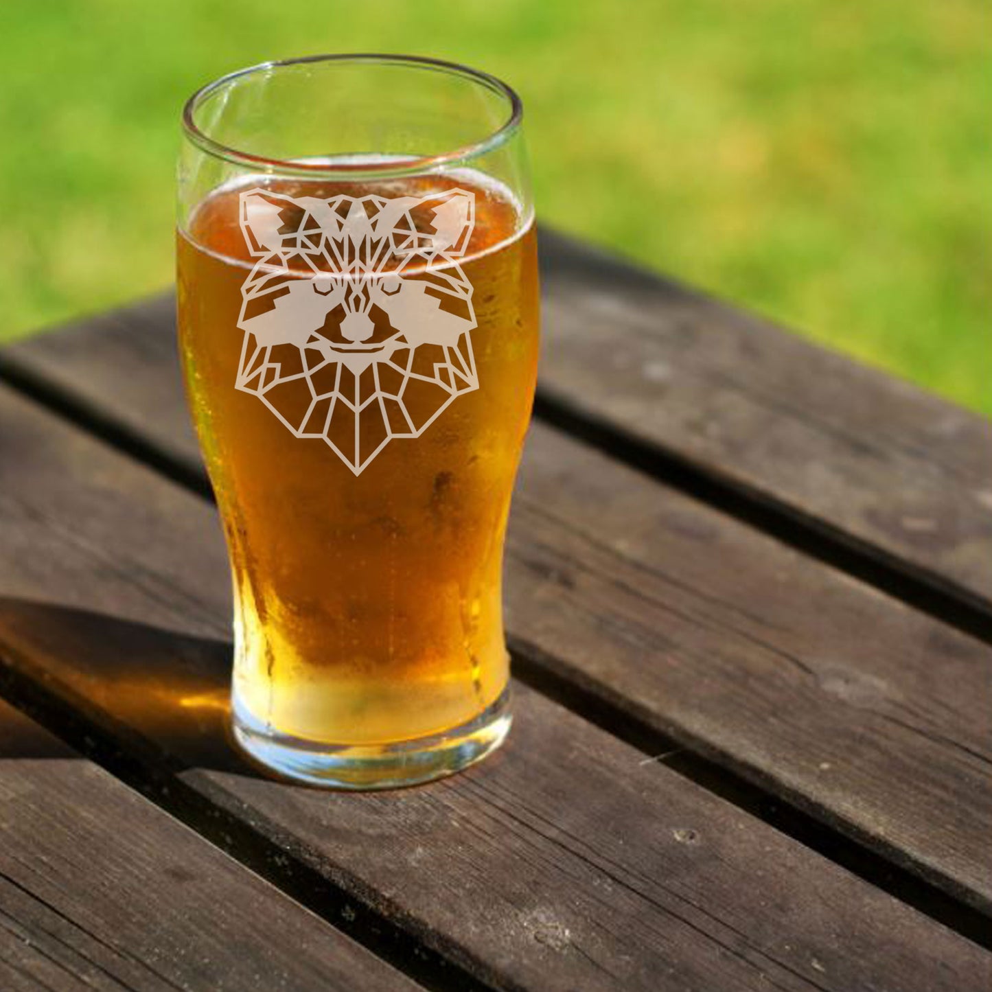 Racoon Engraved Beer Pint Glass - Always Looking Good -
