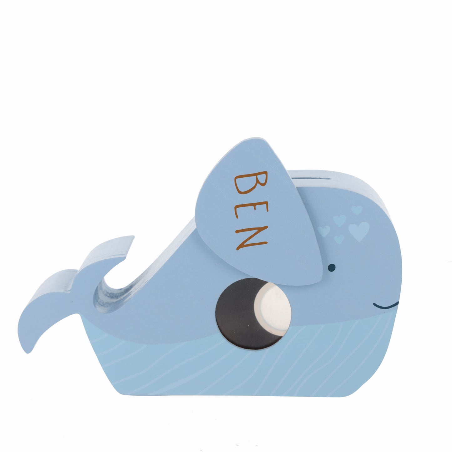 Personalised Engraved Kids Whale Money Box with Name  - Always Looking Good -   
