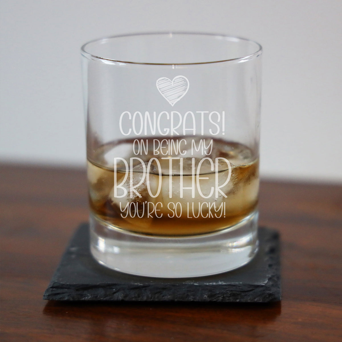 Congrats on Being my Brother Whisky Tumbler Birthday Gift for Brother