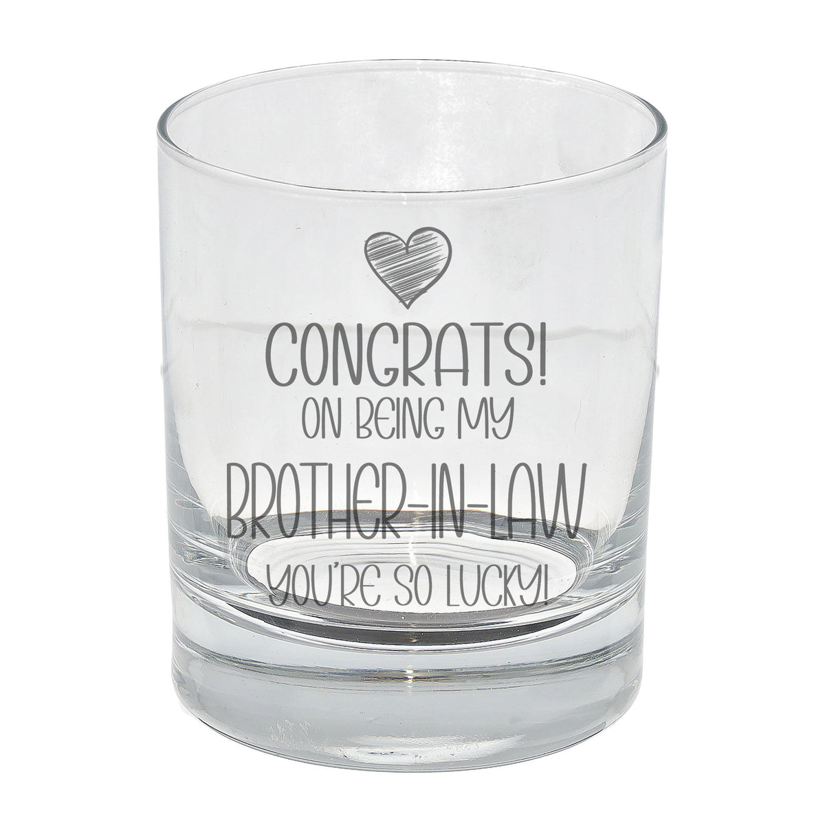 Congrats on Being my Brother-in-Law Birthday Engraved Whisky Tumbler